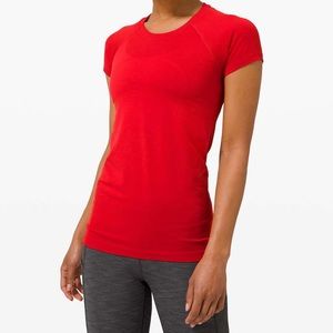 Lulu lemon red swiftly tech shirt